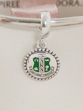 Pandora AKA Charm Alpha Kappa Alpha Sorority Exclusive Dangle Charm S925 Silver